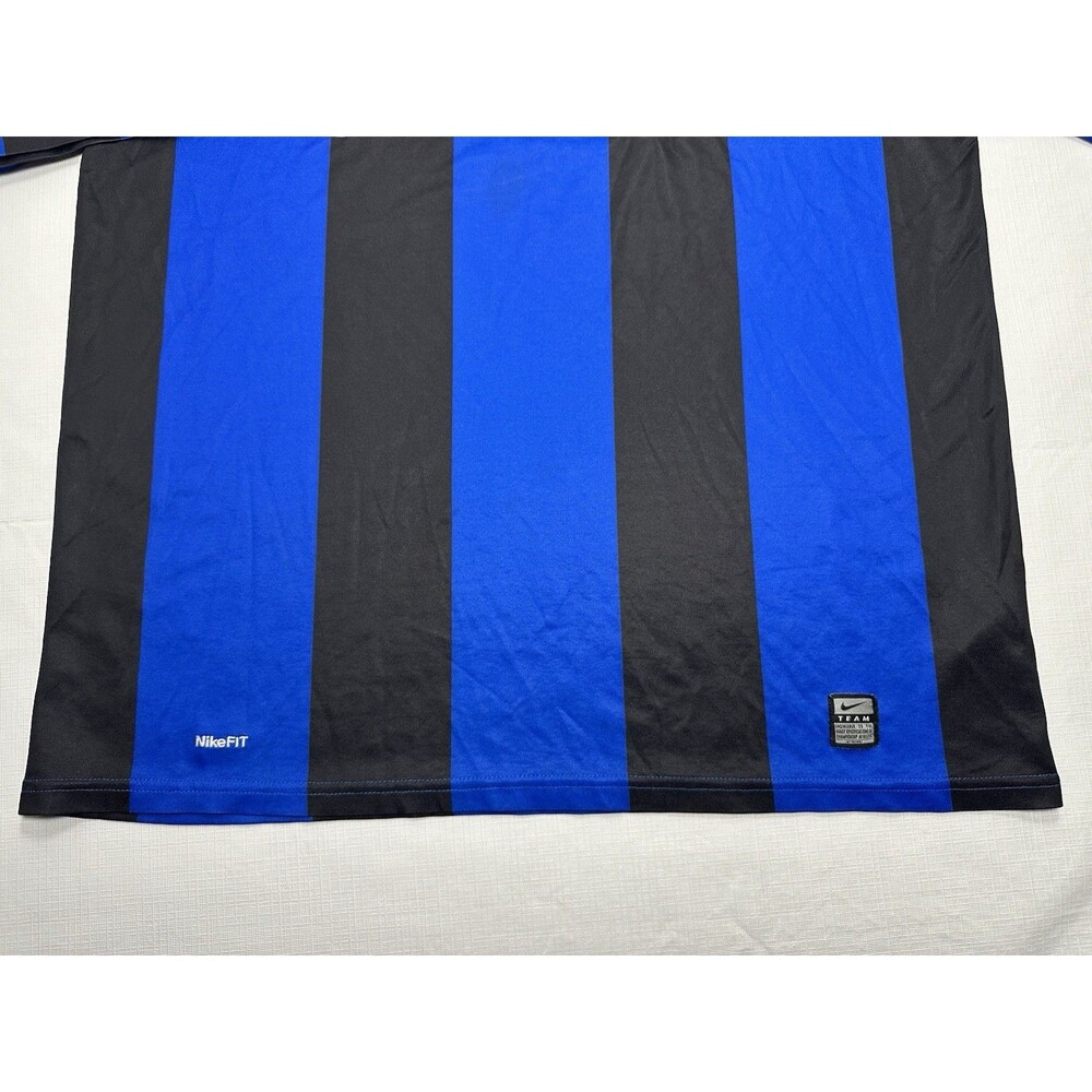 NikeFIT Inter Milan 2008-09 Home Soccer Jersey Size Large Black Blue 339842-490 - Picture 3 of 15